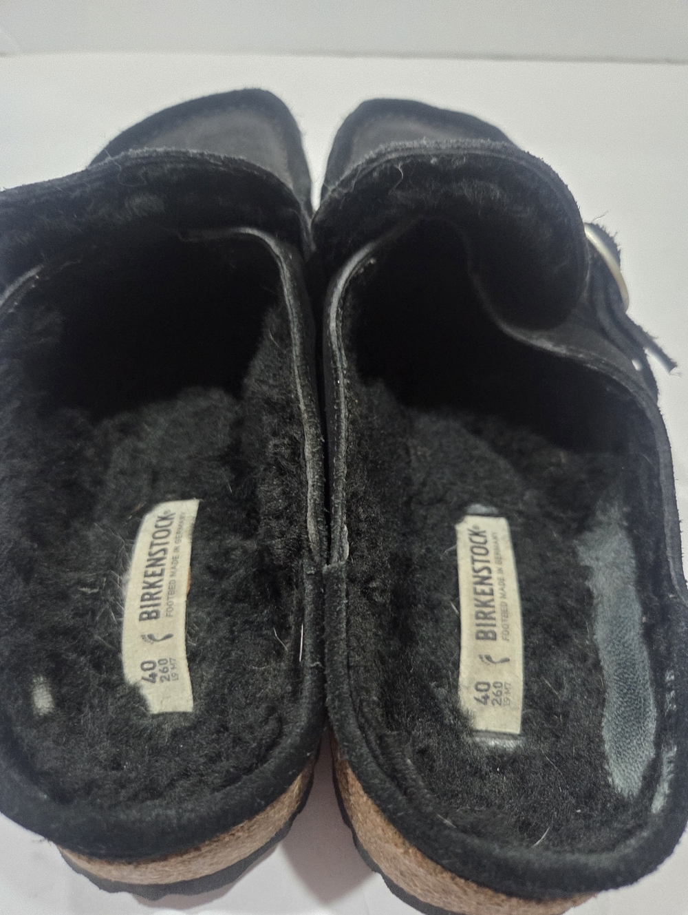 Birkenstock Black Suede Slip-On Clog with Buckle Sz.40 /9 - Picture 2 of 9